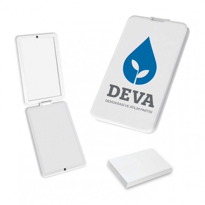 DEVA Partisi Logolu Kapaklı Promosyon Cep Aynası